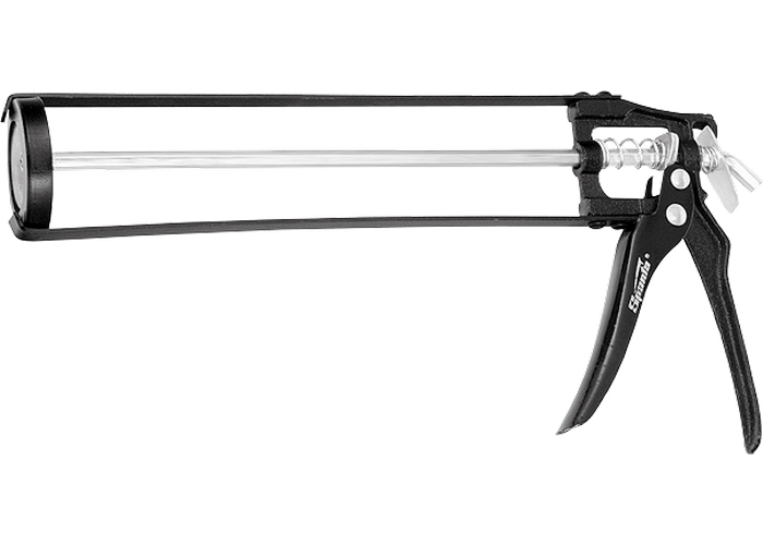 Пистолет для герметика, 225 мм, скелетный усиленный с фиксатором 6-гр.шток  6 мм//СПАРТА