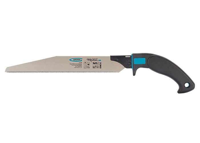 Ножовка Мини для тонких работ "PIRANHA",240 мм,17-18 TPI,зуб- 3D,каленый зуб,2-х комп.рук-ка//GROSS