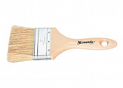 Кисть плоская Евро 4, 100мм, натуральная щетина, деревянная ручка//MATRIX