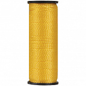 Шнур крученый капроновый, желтый, 50м