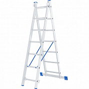 Лестница двуххсекционная универсальная алюминевая; 1,96/3,08м; 7 ступеней; 6 кг
